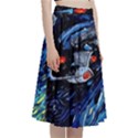 Star Ship Parody Art Starry Night A-Line Full Circle Midi Skirt With Pocket View3