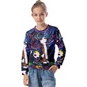 Cartoon Art Starry Night Van Gogh Kids  Long Sleeve T-Shirt with Frill  View1