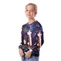 Cartoon Art Starry Night Van Gogh Kids  Long Sleeve T-Shirt with Frill  View2