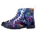 Castle Hogwarts Starry Night Print Van Gogh Parody Kid s High-Top Canvas Sneakers View2