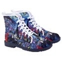 Castle Hogwarts Starry Night Print Van Gogh Parody Kid s High-Top Canvas Sneakers View3