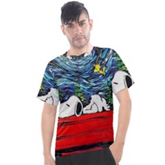 Dog House Vincent Van Gogh s Starry Night Parody Men s Sport Top