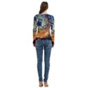 Tardis Starry Night Doctor Who Van Gogh Parody Women s Cut Out Long Sleeve T-Shirt View4