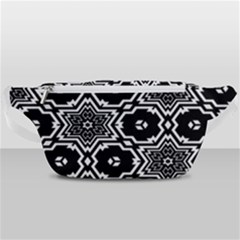 Black And White Pattern Background Structure Waist Bag 
