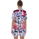 Abstract Art Work 1 Satin Short Sleeve Pajamas Set View2