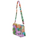 Zebra Colorful Abstract Collage Shoulder Bag with Back Zipper View2