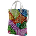 Zebra Colorful Abstract Collage Canvas Messenger Bag View1