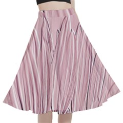 Shabby Chic Vintage Background A-line Full Circle Midi Skirt With Pocket
