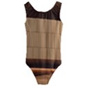 Architecture Art Boxes Brown Kids  Cut-Out Back One Piece Swimsuit View1