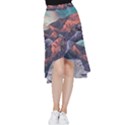 Adventure Psychedelic Mountain Frill Hi Low Chiffon Skirt View1