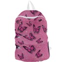 Pink Glitter Butterfly Foldable Lightweight Backpack View1