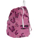 Pink Glitter Butterfly Foldable Lightweight Backpack View4