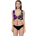 Space Pattern Low Cut Ruffle Edge Bikini Top View1