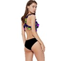 Space Pattern Low Cut Ruffle Edge Bikini Top View3