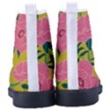 Pink Flower Seamless Pattern Men s High-Top Canvas Sneakers View4