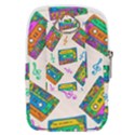 Seamless Pattern With Colorful Cassettes Hippie Style Doodle Musical Texture Wrapping Fabric Vector Belt Pouch Bag (Small) View2