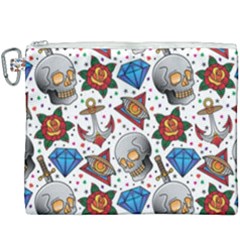 Full Color Flash Tattoo Patterns Canvas Cosmetic Bag (xxxl) by Bedest