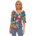 Comic Colorful Seamless Pattern Lightweight Drawstring Hooded Top View1