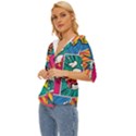 Comic Colorful Seamless Pattern Lightweight Drawstring Hooded Top View2