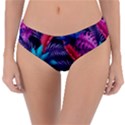 Background With Violet Blue Tropical Leaves Reversible Classic Bikini Bottoms View1