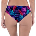 Background With Violet Blue Tropical Leaves Reversible Classic Bikini Bottoms View2