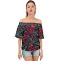 Vintage Flash Tattoos Designs Seamless Pattern Off Shoulder Short Sleeve Top View1