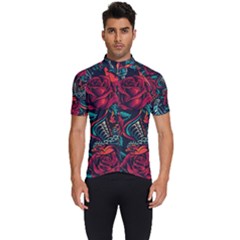 Vintage Flash Tattoos Designs Seamless Pattern Men s Short Sleeve Cycling Jersey