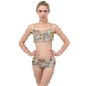 Seamless Pattern With Flower Bird Layered Top Bikini Set View1