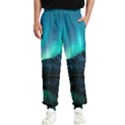Aurora Borealis Mountain Reflection Men s Elastic Waist Pants View1