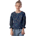 Colorful Abstract Pattern Creative Colorful Line Linear Background Kids  Cuff Sleeve Top View1