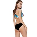 Line Vertical Lines Color Lines Low Cut Ruffle Edge Bikini Top View3