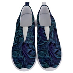 Abstract Blue Wave Texture Patten No Lace Lightweight Shoes