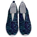 Abstract Blue Wave Texture Patten No Lace Lightweight Shoes View1