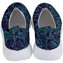 Abstract Blue Wave Texture Patten No Lace Lightweight Shoes View4