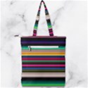 Horizontal Lines Colorful Double Zip Up Tote Bag View2