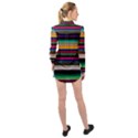Horizontal Lines Colorful Long Sleeve Chiffon Shirt View2