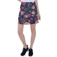 Flower Pattern Tennis Skirt