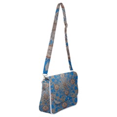 Flower Mandala Pattern Shoulder Bag With Back Zipper