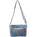 Flower Mandala Pattern Shoulder Bag with Back Zipper View3