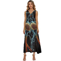 Organism Neon Science V-neck Sleeveless Loose Fit Overalls