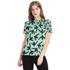 Orca Killer Whale Fish Women s Short Sleeve Rash Guard
