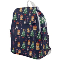 Boston Terrier Welsh Corgi Puppies Seamless Pattern Wallpaper Top Flap Backpack by Pakjumat