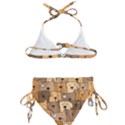 Cute Dog Seamless Pattern Background Kids  Classic Bikini Set View2
