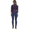 Geometric Art Digital Art Background Women s Draped Front 3/4 Sleeve Shawl Collar Jacket View4