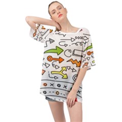 Desktop Pattern Art Graphic Design Oversized Chiffon Top