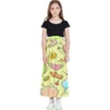 Cute Sketch Child Graphic Funny Kids  Flared Maxi Skirt View1