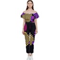 Seamless Halloween Day Of The Dead Bardot Ruffle jumpsuit View1