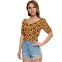 Geometry Shape Retro Trendy Symbol Button up blouse View2