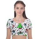 It`s Cold Outside  Velvet Short Sleeve Crop Top  View1