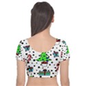 It`s Cold Outside  Velvet Short Sleeve Crop Top  View2